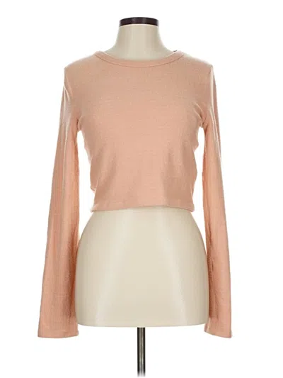 Pre-owned Zara Long Sleeve T-shirt In Brown