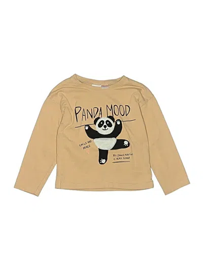 Pre-owned Zara Kids' Long Sleeve T-shirt In Brown