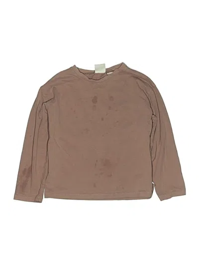 Pre-owned Zara Kids' Long Sleeve T-shirt In Brown