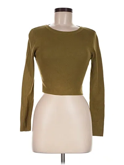Pre-owned Zara Long Sleeve T-shirt In Brown