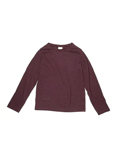 Pre-owned Zara Kids' Long Sleeve T-shirt In Burgundy