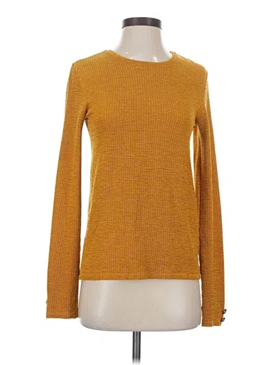 Pre-owned Zara Long Sleeve T-shirt In Gold