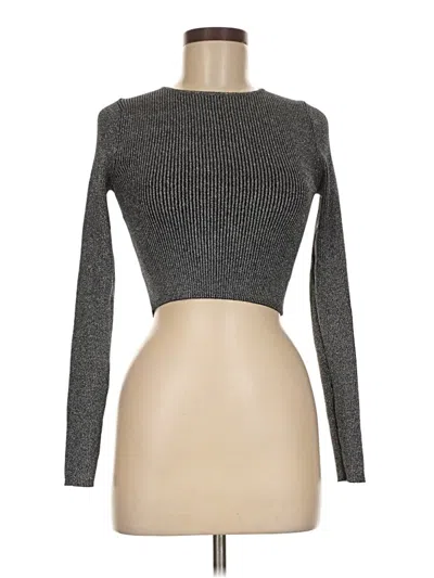 Pre-owned Zara Long Sleeve T-shirt In Gray
