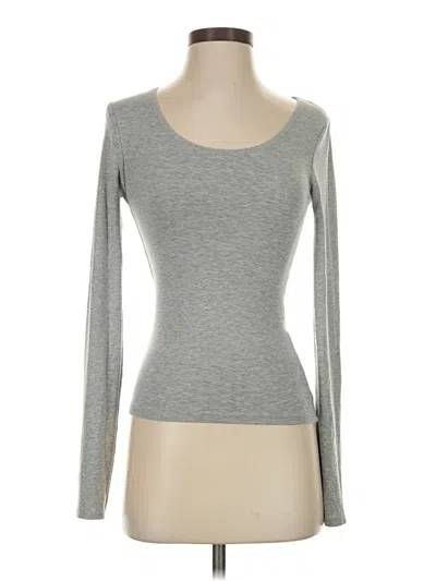 Pre-owned Zara Long Sleeve T-shirt In Gray
