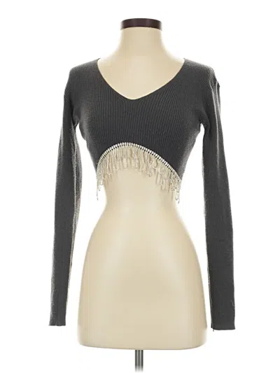 Pre-owned Zara Long Sleeve T-shirt In Gray