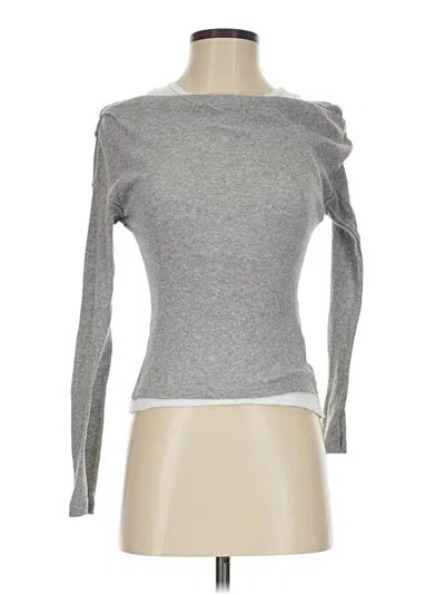 Pre-owned Zara Long Sleeve T-shirt In Gray