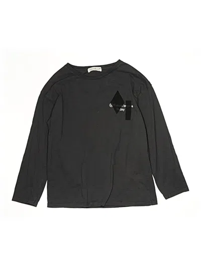 Pre-owned Zara Kids' Long Sleeve T-shirt In Gray