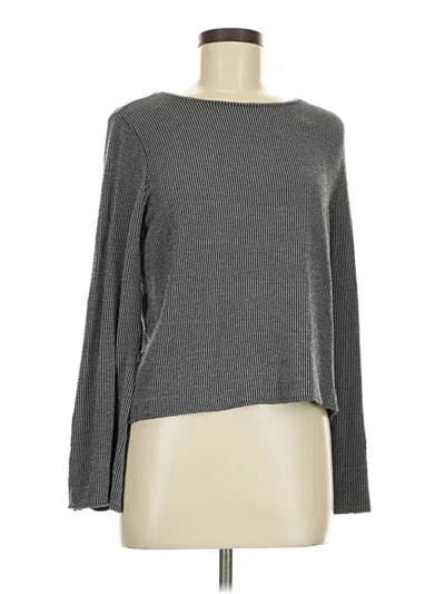 Pre-owned Zara Long Sleeve T-shirt In Gray