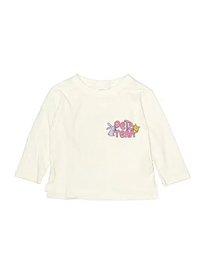 Pre-owned Zara Kids' Long Sleeve T-shirt In Ivory