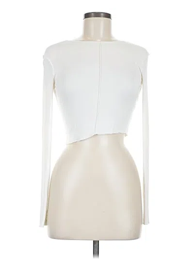 Pre-owned Zara Long Sleeve T-shirt In Ivory