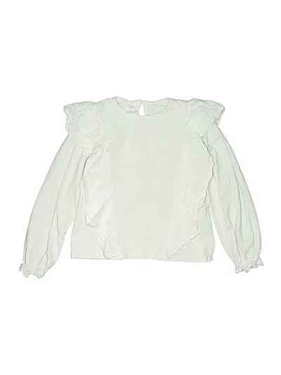 Pre-owned Zara Kids' Long Sleeve T-shirt In Ivory