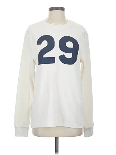 Zara Long Sleeve T-shirt In Ivory