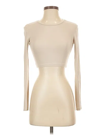 Pre-owned Zara Long Sleeve T-shirt In Ivory