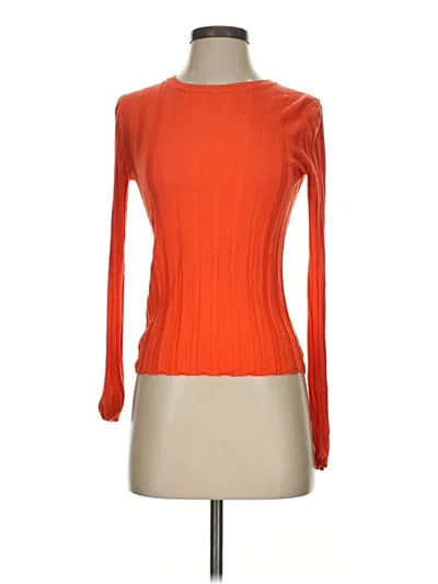 Pre-owned Zara Long Sleeve T-shirt In Orange