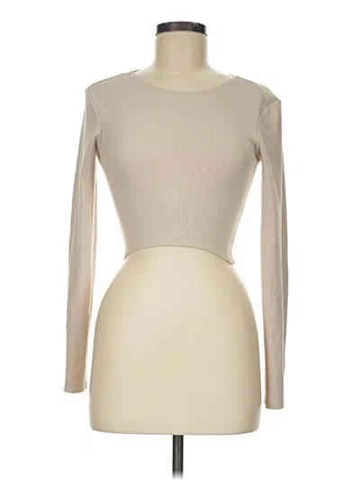 Pre-owned Zara Long Sleeve T-shirt In Tan