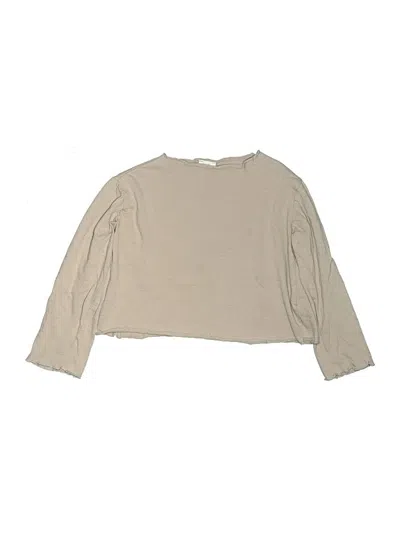 Pre-owned Zara Kids' Long Sleeve T-shirt In Tan
