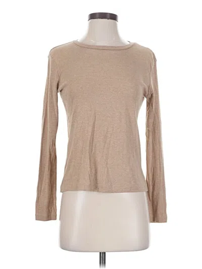 Pre-owned Zara Long Sleeve T-shirt In Tan