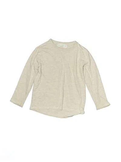 Pre-owned Zara Kids' Long Sleeve T-shirt In Tan