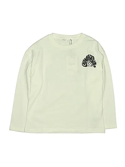 Pre-owned Zara Kids' Long Sleeve T-shirt In White