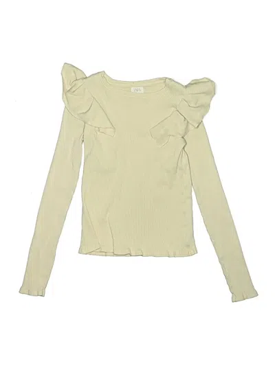 Pre-owned Zara Kids' Long Sleeve T-shirt In White