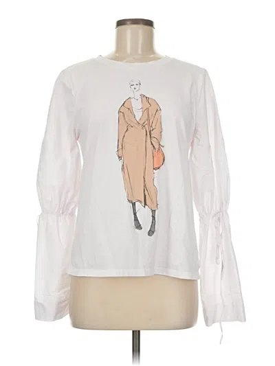 Pre-owned Zara Long Sleeve T-shirt In White