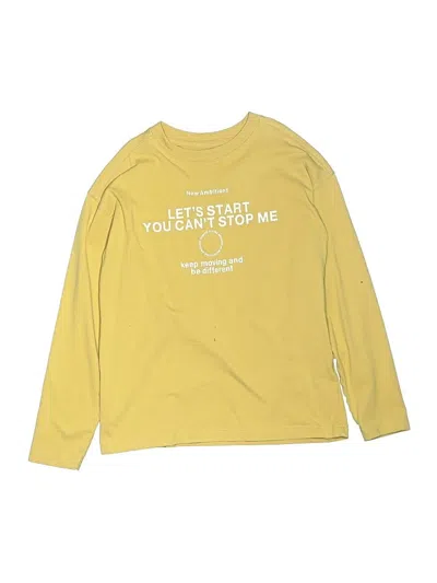 Pre-owned Zara Kids' Long Sleeve T-shirt In Yellow