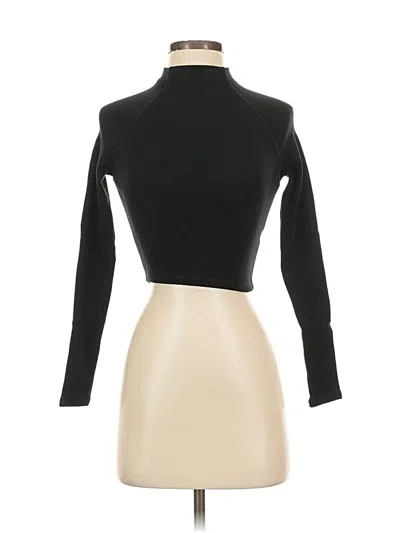 Pre-owned Zara Long Sleeve Turtleneck In Black