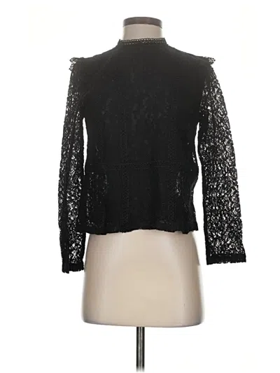 Pre-owned Zara Long Sleeve Turtleneck In Black