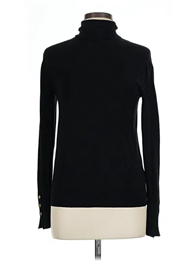 Pre-owned Zara Long Sleeve Turtleneck In Black