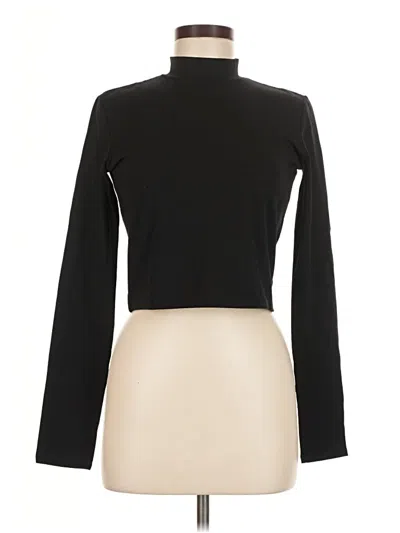 Pre-owned Zara Long Sleeve Turtleneck In Black
