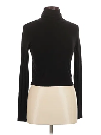 Pre-owned Zara Long Sleeve Turtleneck In Black