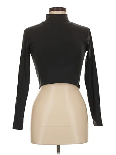 Pre-owned Zara Long Sleeve Turtleneck In Black