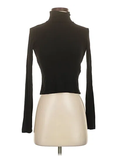 Pre-owned Zara Long Sleeve Turtleneck In Black