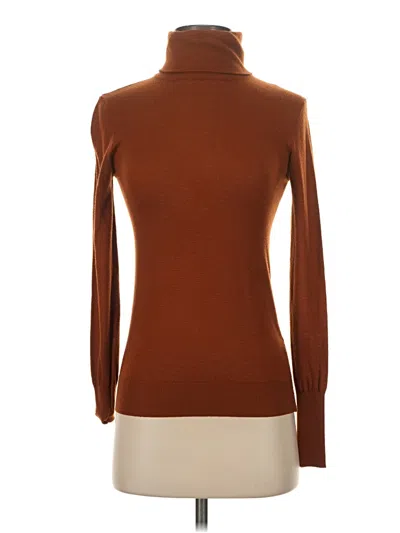 Pre-owned Zara Long Sleeve Turtleneck In Brown