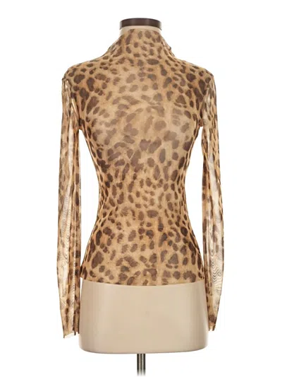 Pre-owned Zara Long Sleeve Turtleneck In Brown