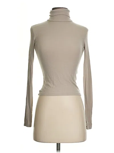 Pre-owned Zara Long Sleeve Turtleneck In Brown