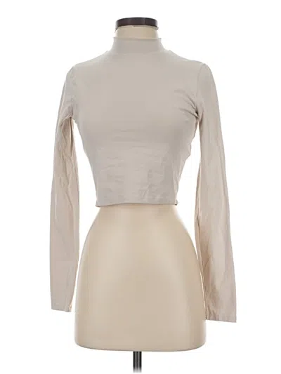 Pre-owned Zara Long Sleeve Turtleneck In Brown