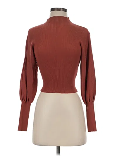 Pre-owned Zara Long Sleeve Turtleneck In Brown