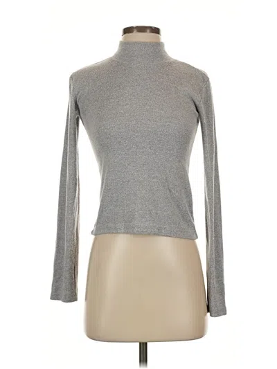 Pre-owned Zara Long Sleeve Turtleneck In Gray