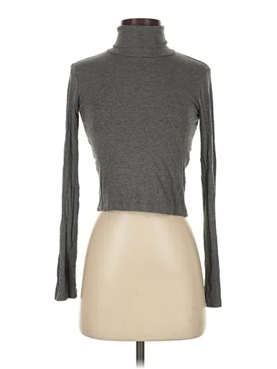 Pre-owned Zara Long Sleeve Turtleneck In Gray