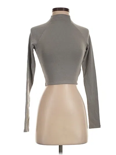 Pre-owned Zara Long Sleeve Turtleneck In Gray