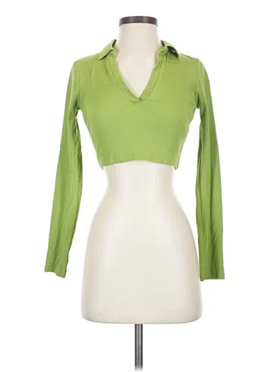 Pre-owned Zara Long Sleeve Turtleneck In Green
