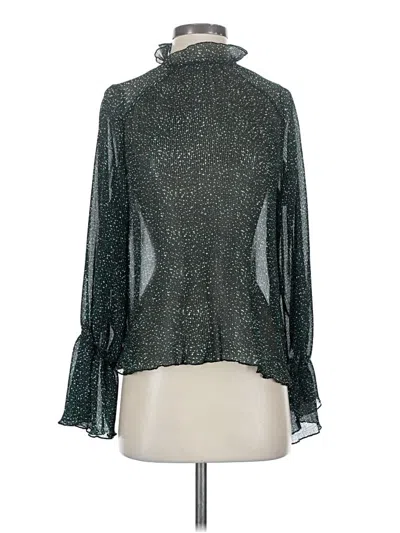 Pre-owned Zara Long Sleeve Turtleneck In Green
