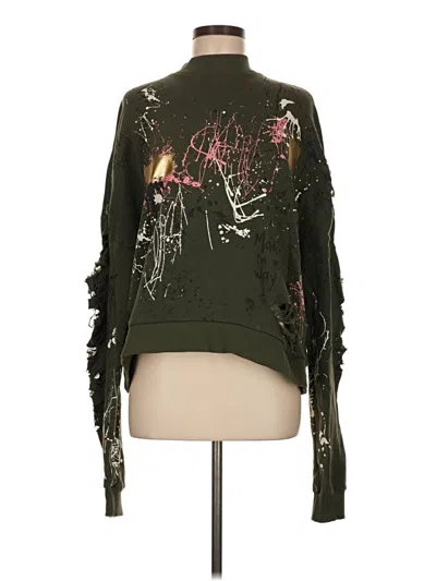 Pre-owned Zara Long Sleeve Turtleneck In Green