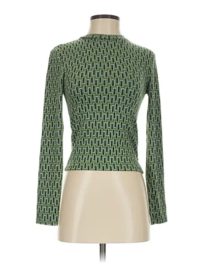 Pre-owned Zara Long Sleeve Turtleneck In Green