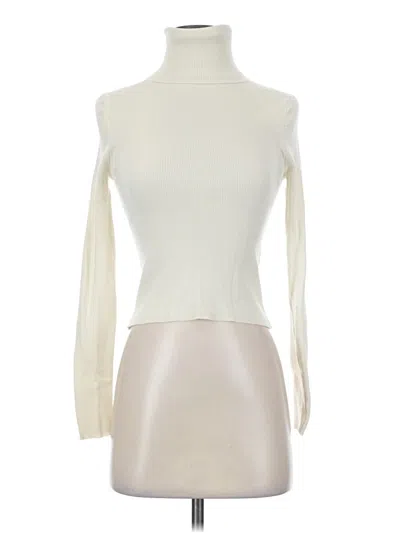 Pre-owned Zara Long Sleeve Turtleneck In Ivory
