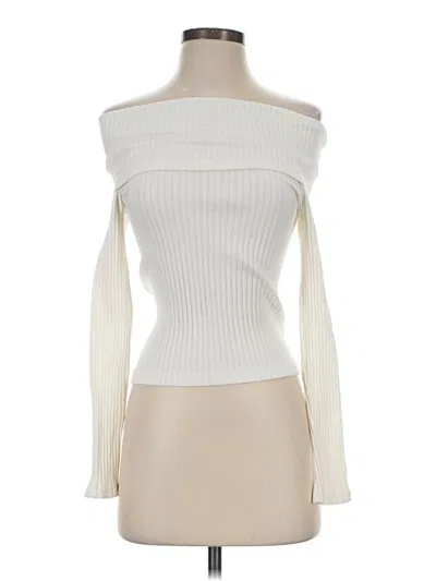 Pre-owned Zara Long Sleeve Turtleneck In Ivory