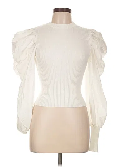 Pre-owned Zara Long Sleeve Turtleneck In Ivory