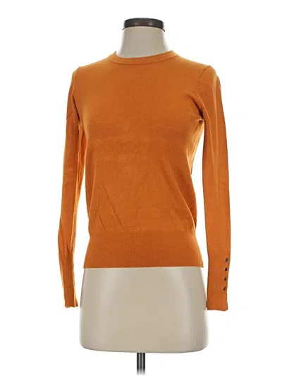 Pre-owned Zara Long Sleeve Turtleneck In Orange