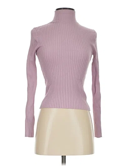 Pre-owned Zara Long Sleeve Turtleneck In Purple